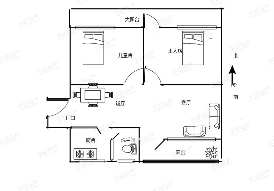 珠岛花园,楼梯房,低层,两房一厅,朝向东南,出售. 珠岛花园 室内图10